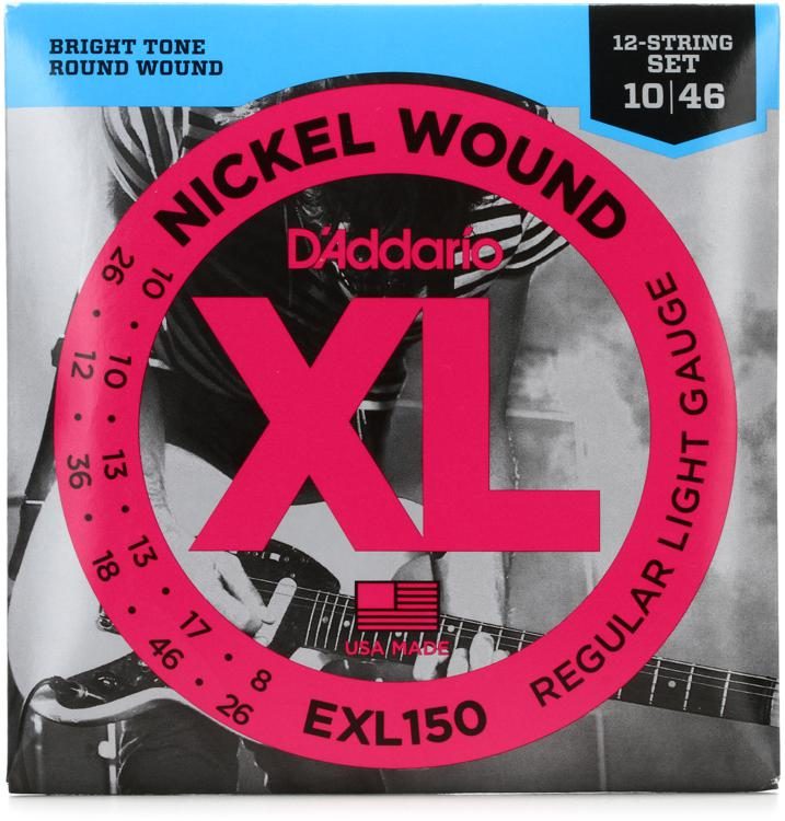 D'Addario Nickle Wound XL 12-String Electric