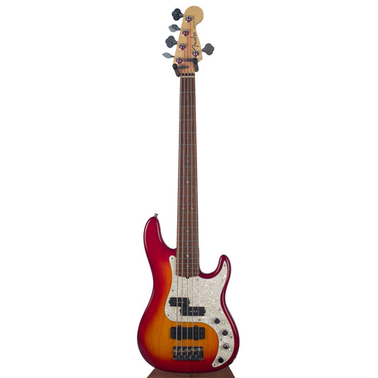 2006 Fender American Deluxe P Bass V – Aged Cherry Sunburst