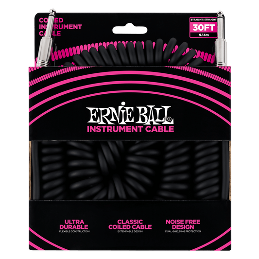 Ernie Ball 30' Coiled Instrument Cable